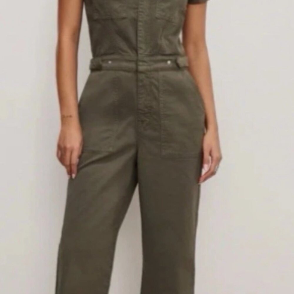 Good American Women's Fit For Success Green Utility Jumpsuit Size SMALL-NWT
